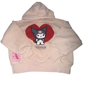 Kids Zara Kuromi Graphic Hoodie Pink Heart Character Print Size 8-9 Years